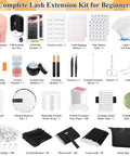 All In One Lash Extension Practice Kit For Beginners With Mannequin Head And USB Lash Fan Includes Glue Remover 0.07D Mixed Lashes
