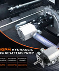 13 GPM Two-Stage Hydraulic Log Splitter Pump With 3000 PSI Capacity, 1 Inch NPT Ports attached to machinery