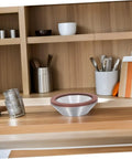 Diamond Cup Grinding Wheel Perfect For Metal And Stone Sharpening Tasks on a wooden kitchen countertop.