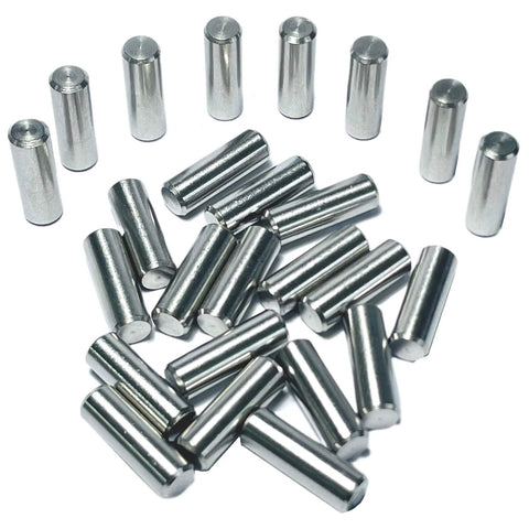 Beefy 25 Pack 6mm x 20mm Dowel Pins Stainless Steel 304 for woodworking and furniture shelves and beds built tough dowels