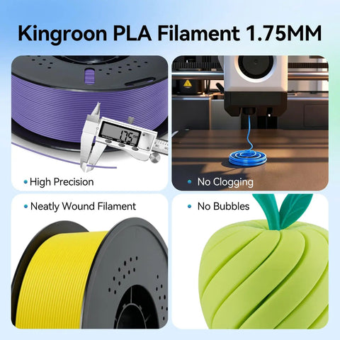 Top Shelf One Point Seven Five MM PLA 3D Printer Filament Ten KG Bundle Ten One KG Spools In Ten Vivid Shades Tangle Free Reels Dead On Point O Two MM Accuracy No Sweat Printing For Makers
