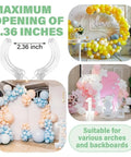 Heavy Duty Balloon Clamps Secure Airtight Seal For Arch Decorations, Prevents Deflation, 2.36 inch clear plastic clips