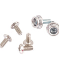 Stainless Steel Helmet Mask Screw Kit For Football Baseball And Ice Hockey Universal Facemask Hardware Set With 6 Screws Durable Youth And Adult Helmet Repair Kit, showing the screws laid out individually