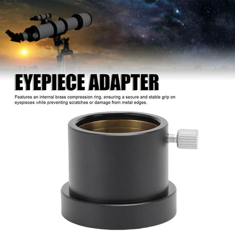 T2 To 1.25 Inch Eyepiece Adapter For 1.25in Telescopes With M42x0.75mm Thread Brass Internal Compression Matte Black Finish