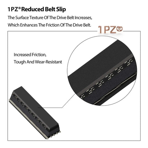 Detailed view of Yamaha Golf Cart Drive And Starter Belt Kit surface texture for G2 G5 with increased friction and wear resistance.