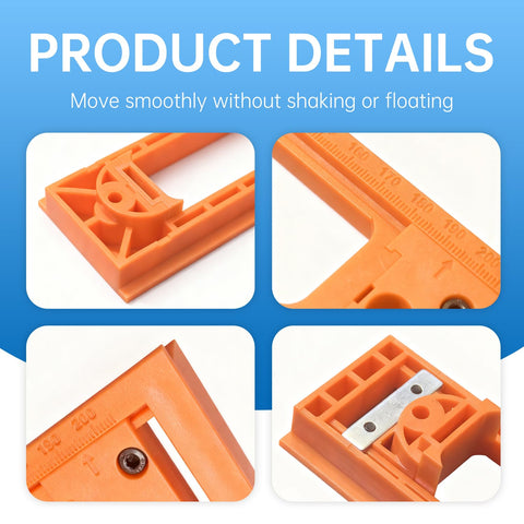 Detailed images of All In One Concealed Door Hinge Installation Kit With Guide Template Jig And Slotting Template showcasing materials and design