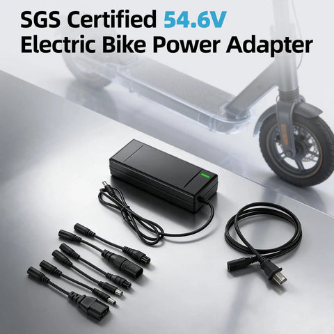 54.6V 2A Fast Electric Bike Charger for 48V Ebike Batteries With Overcharge Protection UL Tested Flame Retardant Enclosure