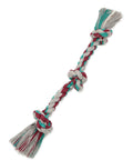 Flossy Chews Color Rope Tug For Dogs, Premium Cotton Poly Tug Toy For Interactive Play And Chewing with 3 knotted sections