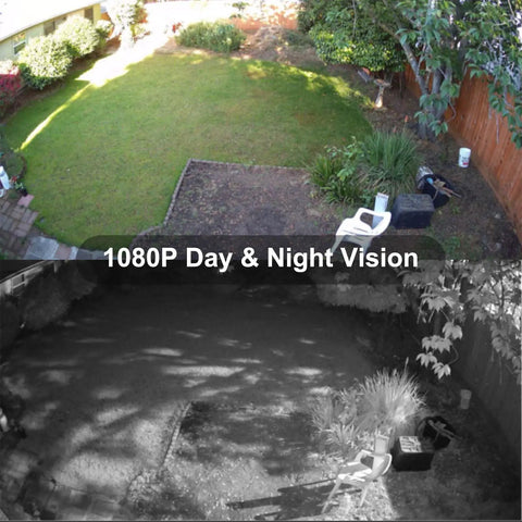 Day and night vision comparison from 2MP CCTV Dome Camera 1080P 4 In 1 Analog TVI AHD CVI CVBS Varifocal Lens