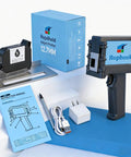 No Strings Attached Smooth Operator Cordless Handheld Inkjet Printer With Waterproof Quick Dry Cartridge For Printing Labels QR Codes Expiry Tags On Plastic Wood Metal Glass And Shipping Boxes Anytime On The Fly with cartridge and manual.