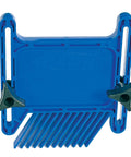 Real Deal Adjustable Featherboard For Router Table And Table Saw Safety Workholding Wedge Lock Mount Fits Miter Slot T Track, blue composite with adjustable arms.