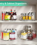 2 Pack Lazy Susan Turntable Organizer 9.5 Inch Spice Rack For Cabinet And Refrigerator, Pantry Storage For Kitchen