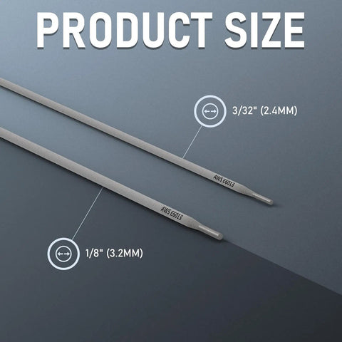 E6013 1 8 Inch Carbon Steel Welding Rods 5 Lb Stick Electrodes Arc Welding Supplies With Titanium Oxide Coating size comparison