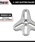 43-Piece Harmonic Balancer Puller Kit With Heavy-Duty 4-Way Slotted Yoke for most cars, trucks, and SUVs