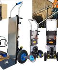 Must-Have Electric Hand Truck Stair Climber With 400kg Heavy Load Capacity, Brushless Motor, 48v Removable Battery side view with tools