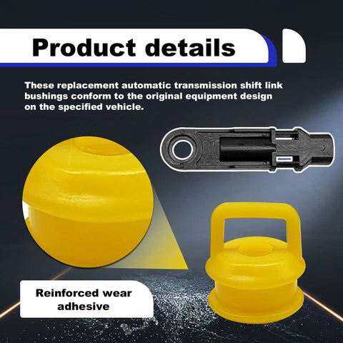 Transmission Shifter Linkage Cable Kit Replacement 5-Pcs Plug-And-Play For GM Trucks And SUVs 2004-2020 yellow bushing detail