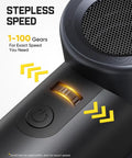 High Power Electric Air Duster For PC, Car, And Home, 150000 RPM Brushless Motor showing adjustable gear control.