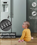 Adjustable Combination Cable Lock With 6.5ft Steel Cord For Trail Cameras, Kayaks, Luggage, Zinc Alloy Body, 10,000 Codes