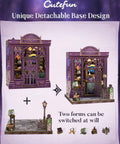DIY Miniature Book Nook Kit With LED Light 3D Wooden Puzzle Bookshelf Insert Decor Astrology Themed Bookshop Craft display