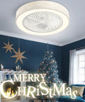 Low Profile Ceiling Fan With Light And Remote Control, Modern Flush Mount Smart Fan With 3 Light Color Modes in festive room