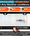 Aluminum License Plate Frame With Matte Black Finish Dope Cartoon Inspired Design 12.2x6.3 Inches Standard US Canada Fit