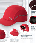 Lightweight Safety Bump Cap With Removable ABS Shell And Foam Padding, Baseball Hat Style Head Protection With Breathable Side Vents