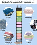 Get Your Closet Organized With This Super Cool Hanging Organizer Designed For Leggings Jeans And Clothes Featuring Twenty Four Compartments