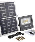 JUDYSSY 30W Led Solar Powered Flood Lights,with Remote Control, solar panel and accessories included for outdoor use.