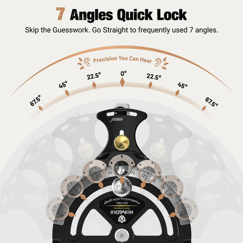 Dead Accurate Miter Gauge For Table Saws With 36 Inch Extended Fence And Full Range Locking Negative 70 To Positive 70 Degrees 7 angles quick lock feature for precise adjustments.