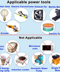 Image showing applicable and not applicable power tools for Tough As Nails 15A Peak AC Motor Speed Controller.