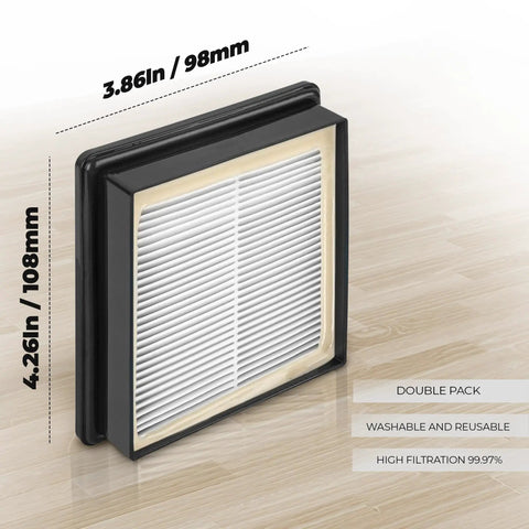 Replacement Filter For Backpack Vacuums Compatible With Super Coach Pro 10, Pro 6, GoFree Flex, ProVac FS 6 Twin Pack