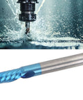 Pro Grade Tungsten Steel Spiral Milling Cutter With Blue Coating 6x12x45 mm for CNC machining and smooth finishing
