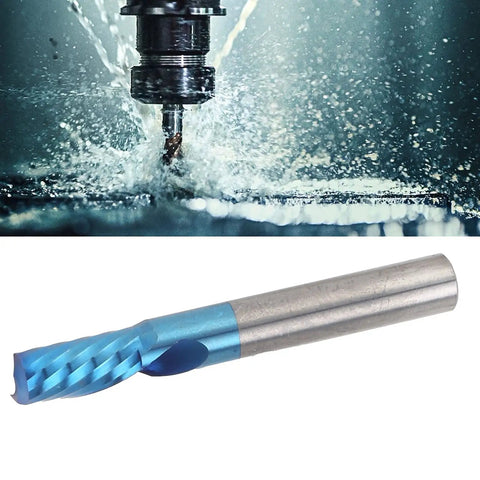 Pro Grade Tungsten Steel Spiral Milling Cutter With Blue Coating 6x12x45 mm for CNC machining and smooth finishing