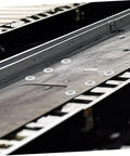 Close-up of 12 Pieces Mounted Bearing Casters Stainless Steel Transfer Bearings installed on a transport track