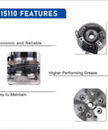 Front Wheel Hub Bearing Assembly For 4WD Rigs And SUVs With ABS Fits Chevy Colorado 2004 to 2008, GMC Canyon detailed view with features