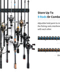 Wall And Ceiling Mount Fishing Rod Rack Holds Up To Nine Rods Fits 3 To 19mm Diameter Poles Orange Pair For Garage Storage
