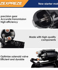 Mercruiser Volvo Penta Marine Starter Replacement For 4.3L Engines showing precision gear and components