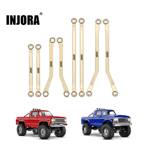 Beefed Up Brass High Clearance Links For TRX4M High Trail K10 F150 RC Crawler Upgrade That Boosts Clearance Tougher Climb Smoother Trail Performance And Easy Replacement, brass link set