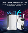 10 Channel Wifi 6 Nvr Wireless Security Camera Hub With Dual Band WiFi And Setup So Easy You Truly Cannot Miss Keeping Your Place Secure And Your Backyard Locked Down Tight While You Watch From Anywhere Zero Stress with camera and receiver.