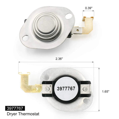 All In One Dryer Thermal Fuse Kit With High Limit And Cycling Thermostats For Whirlpool Kenmore Dryers top view
