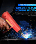 70W Portable Handheld Plastic Welding Kit With 110V US Plug for quick car bumper repairs in action, showcasing high power soldering.