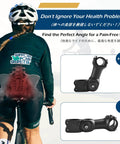 Cyclist with Adjustable Bike Handlebar Stem Extender Fits 31.8mm Bars And 28.6mm Steerer, showing 0° and +60° configurations.