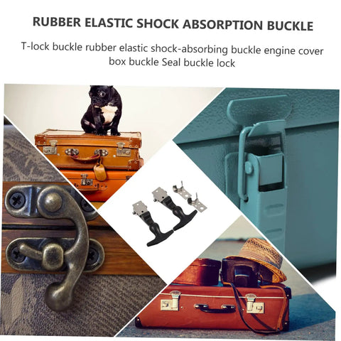 Heavy Duty Draw Latches Kit With Brackets, stainless steel latch on toolbox, hood catch mechanism for vehicles and machinery