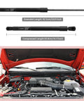 Heavy Duty Front Hood Gas Struts Built Tough As Nails For Toyota Camry 2018 To 2023, showing extended and compressed lengths.