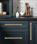 Champagne Bronze Cabinet Pulls 10 Pack For Drawers And Cabinets With Satin Brass Finish 5 Inch Hole Center Solid Heavy Duty Metal Handles