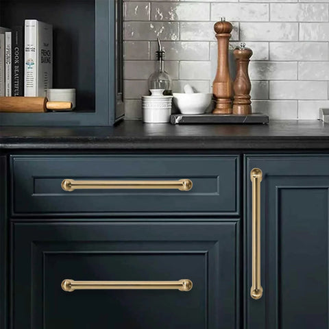 Champagne Bronze Cabinet Pulls 10 Pack For Drawers And Cabinets With Satin Brass Finish 5 Inch Hole Center Solid Heavy Duty Metal Handles
