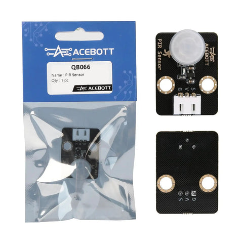 PIR Infrared Motion Sensor Module 3 Pack For Arduino And ESP32 With Easy Plug Cables Grab And Go Body Detection Plug And Play DIY Sensor Kit For Smart Home Projects, black module with lens