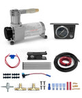 Onboard Air Compressor System For Truck Airbag Suspension Universal Air Bag Kit with components and compact compressor