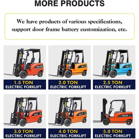 Electric Forklift 3 Ton With Hydraulic Lift System For Warehouse Use Heavy Duty Pallet Transport Workhorse For Factory Storage Loading Dock And Logistics Operations, 1.5-5 ton options