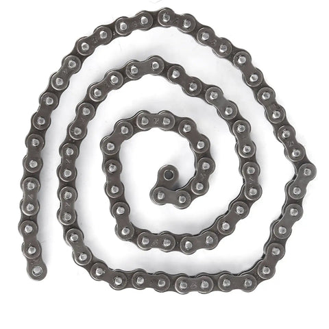 Robust Roller Chain For Tetrix Robot Projects Featuring Steel Links With 6.35 Mm Pitch and custom cut length, coiled for easy handling.